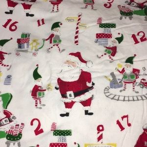 Twin Pottery Barn Kids flannel North Pole sheets